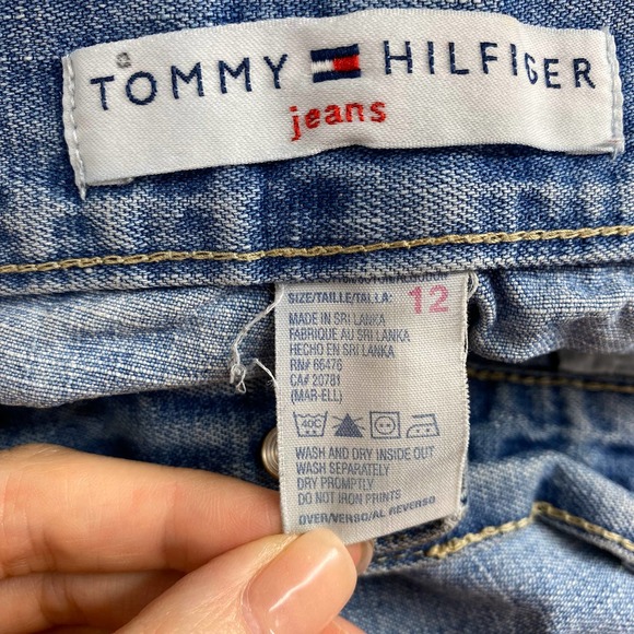 Tommy Hilfiger American Flag Mom Jeans Blue Tapered Patriotic 90s Vintage 12 - Picture 7 of 7